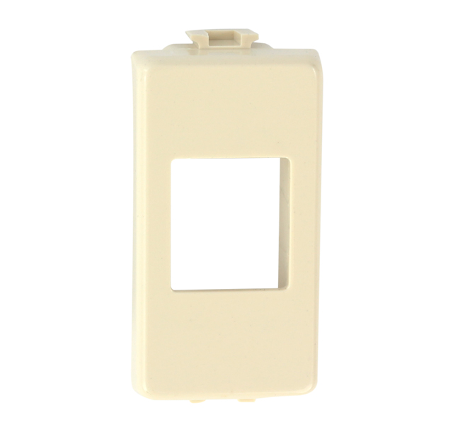 Adpter for CCS RJ45 jacks compatible with BTicino Magic TT civil series,  Ivory – QUBIX