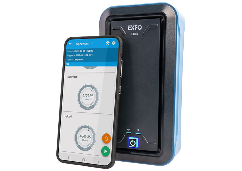 EXFO EX10 con smartphone